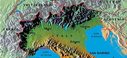 Northern Italy Map