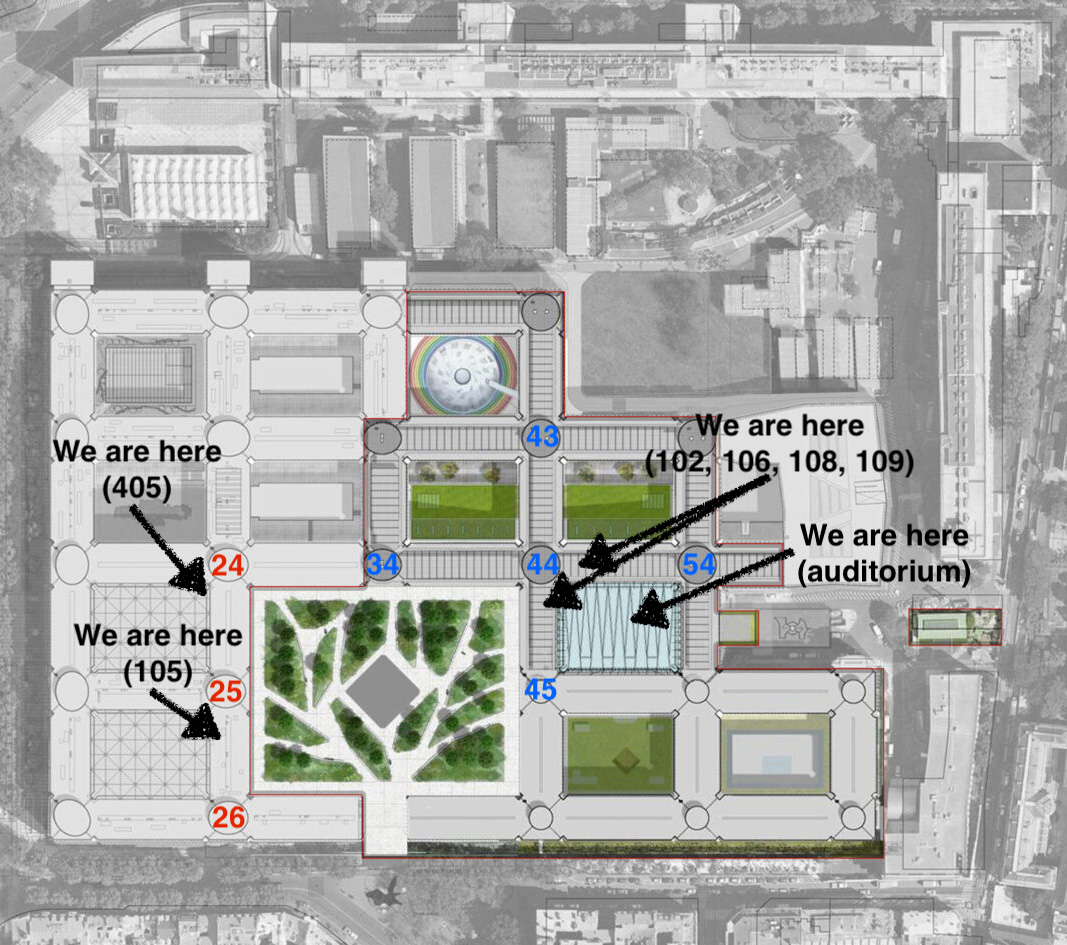 The plan of the campus