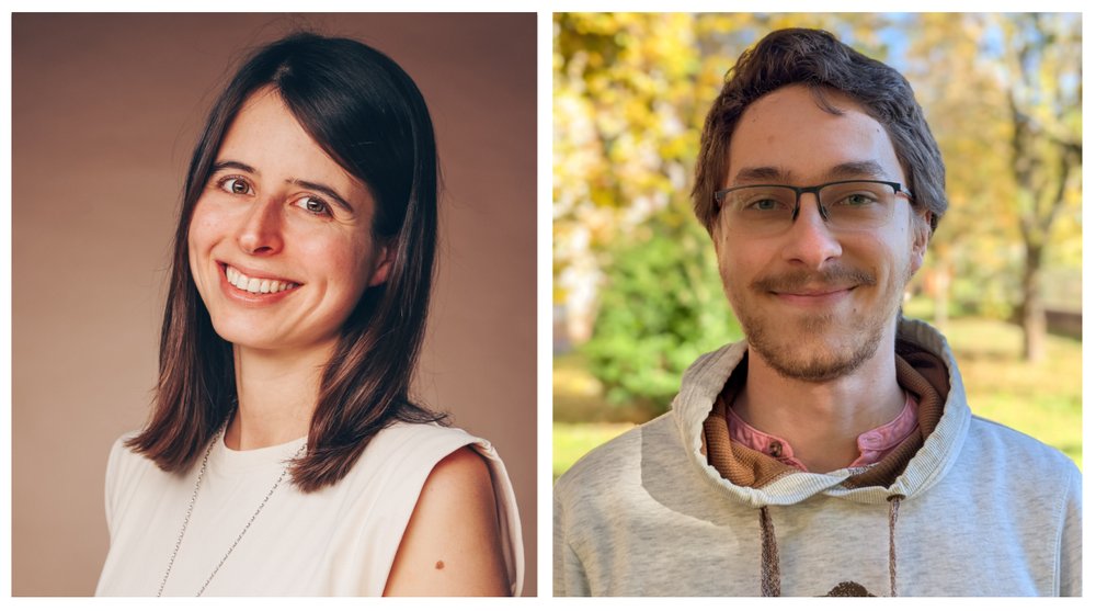 Portrait potos of Juliane Paessler and Pierre Goutagny.